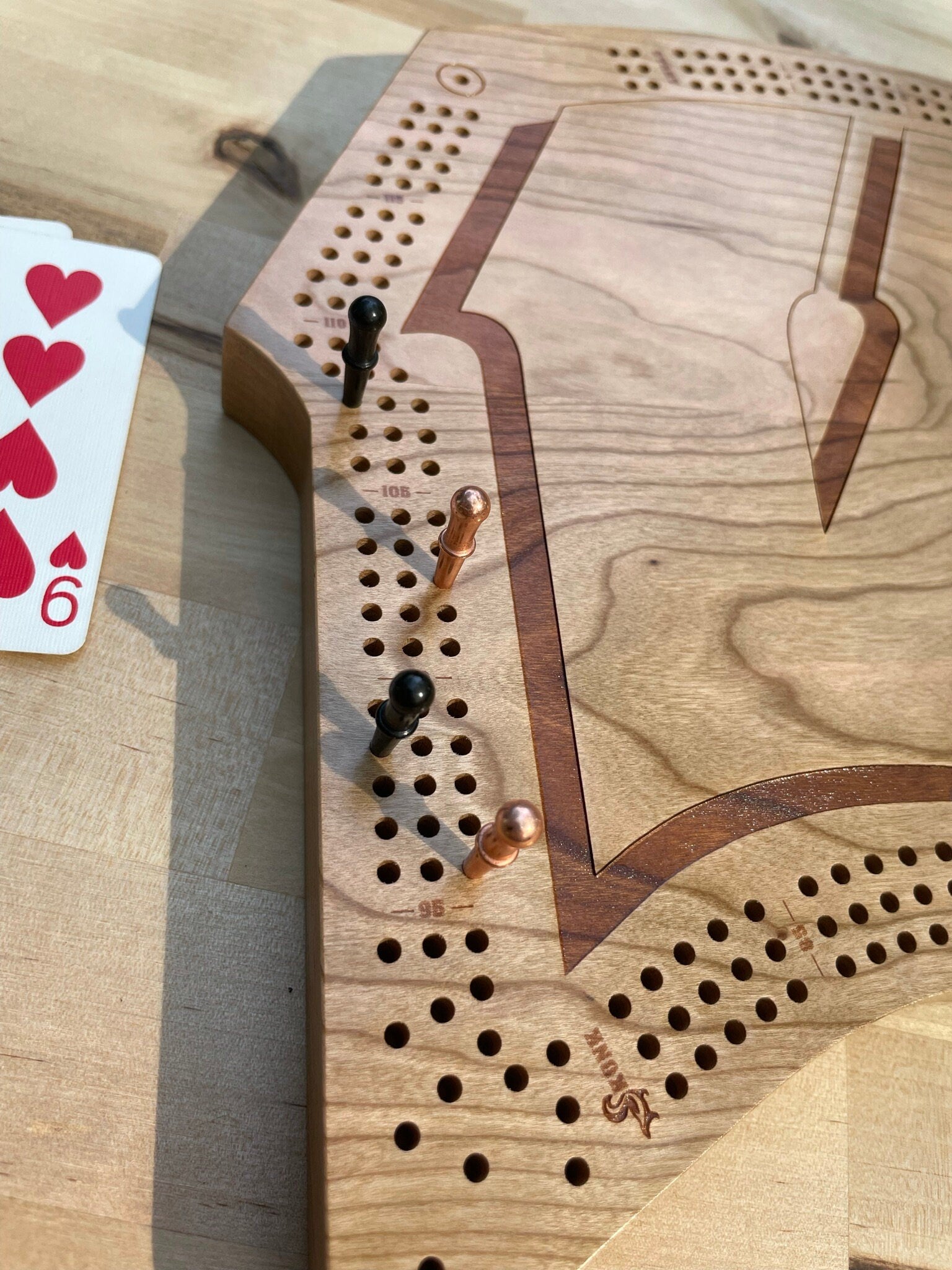 University of Wisconsin "Motion W" Cribbage Board & Wall Display