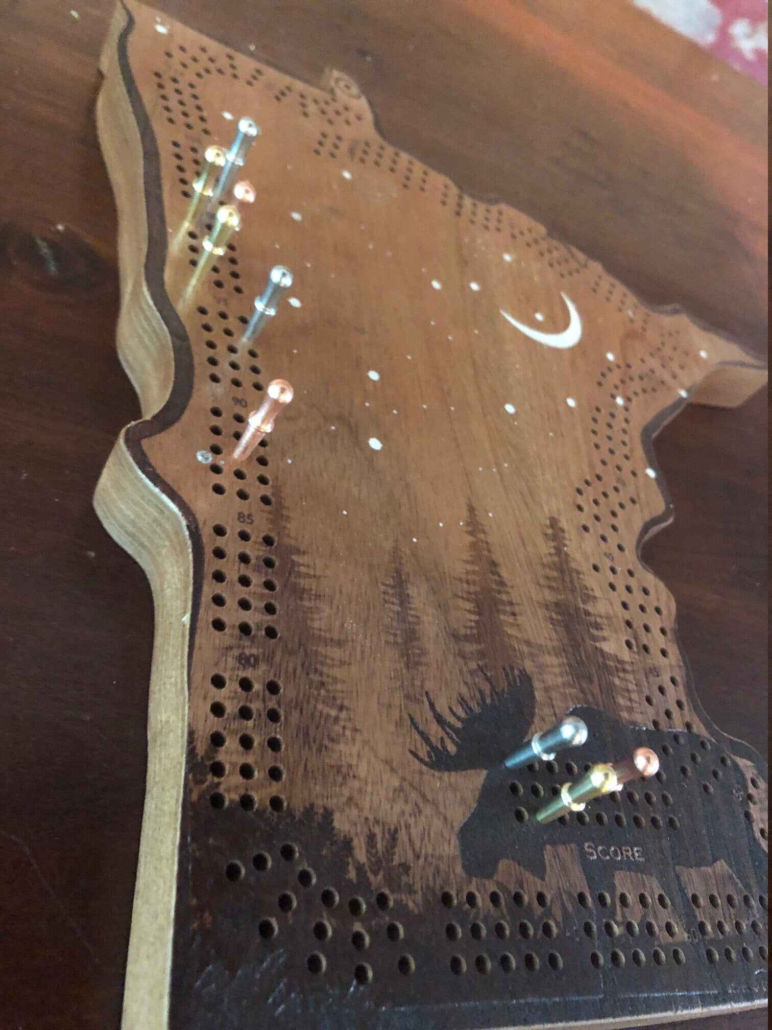 Minnesota Moose Cribbage Board & Wall Display