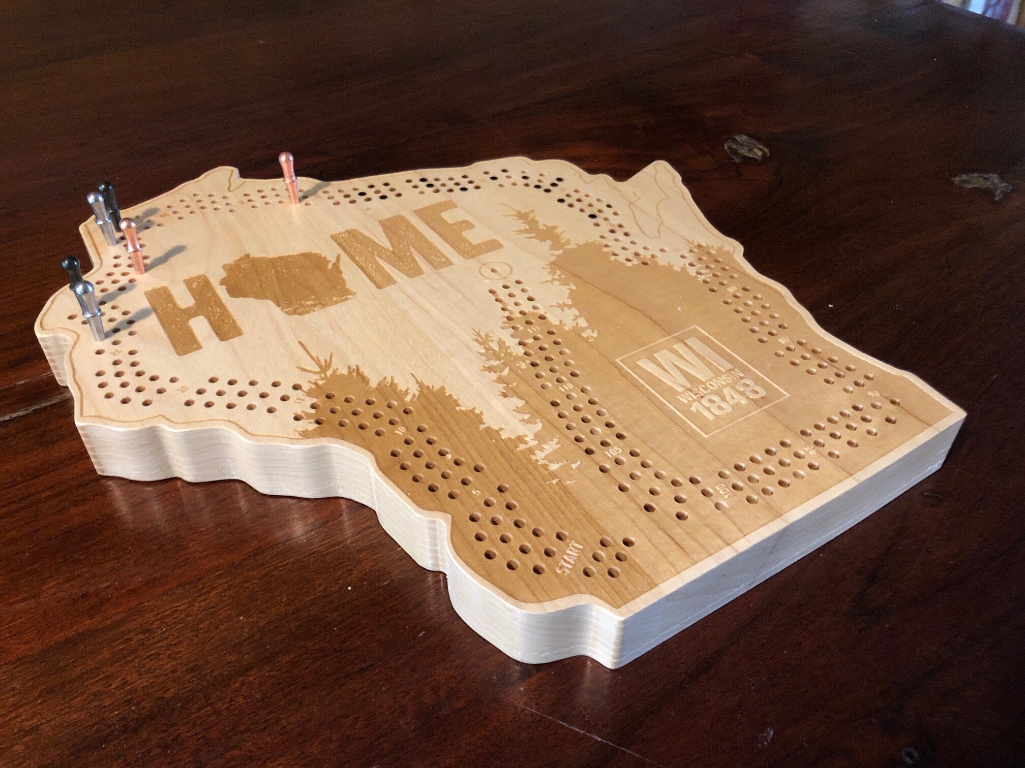 HOME Wisconsin Cribbage Board & Wall Display