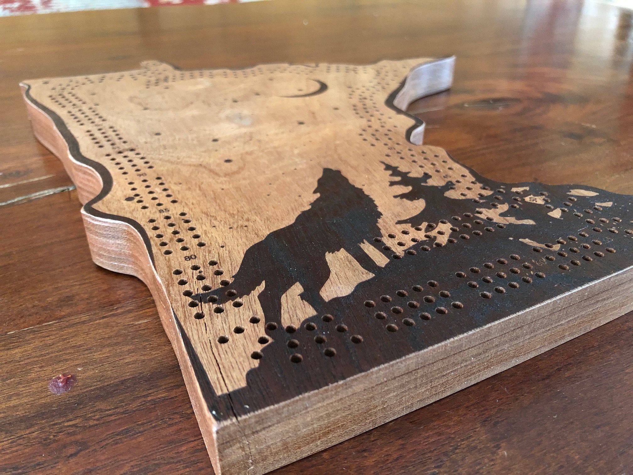 Minnesota Wolf Cribbage Board & Wall Display