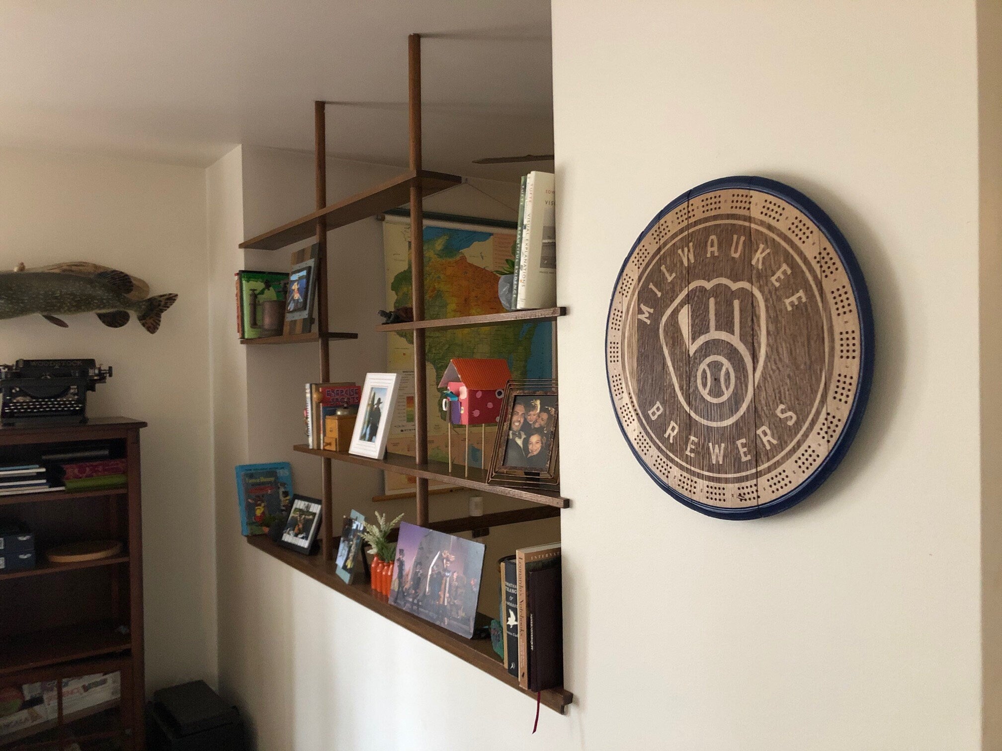 Personalized, Customized Barrel End Cribbage Board & Wall Display