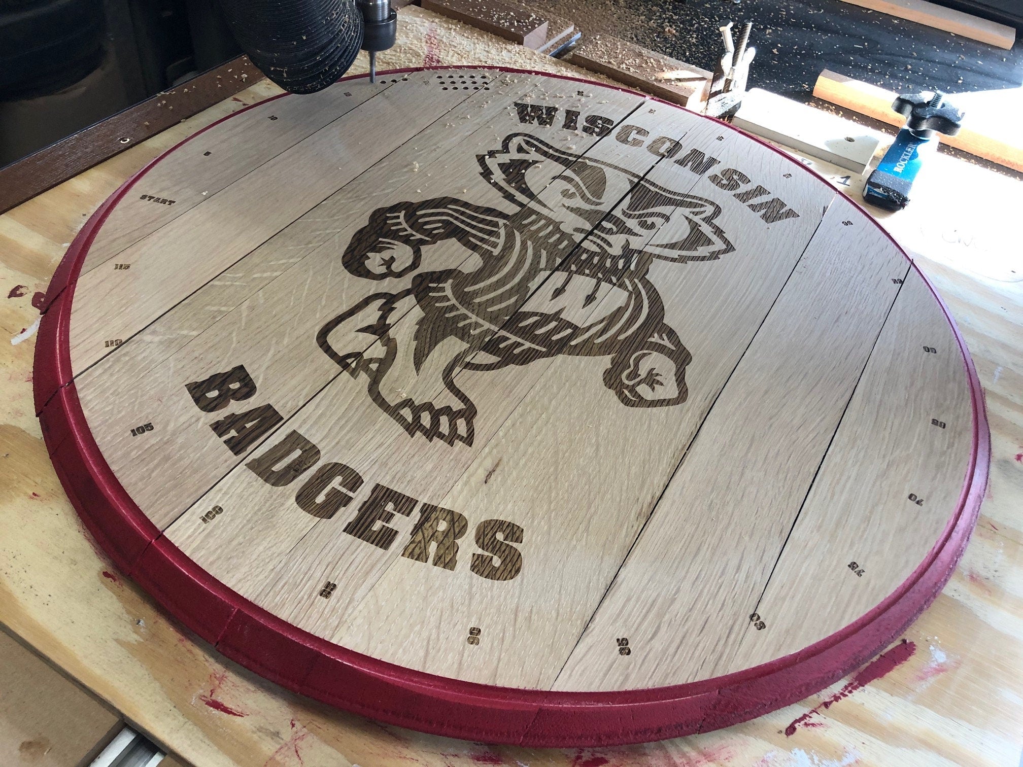 Personalized, Customized Barrel End Cribbage Board & Wall Display