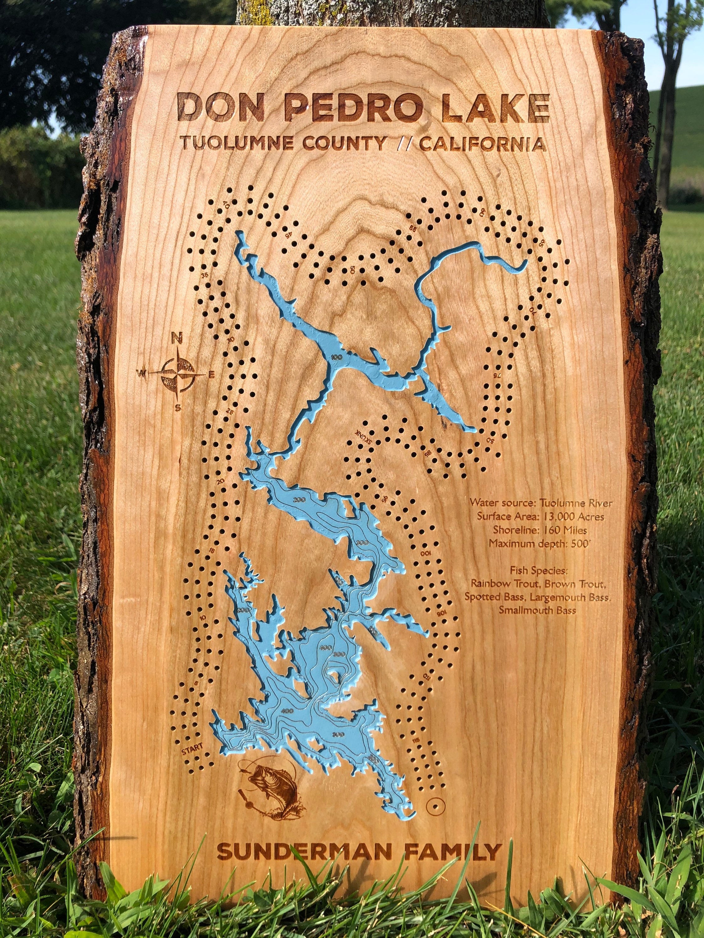 Personalized, Customized Lake Cribbage Board & Wall Art